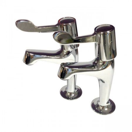 High Neck Pillar Taps - 3" Levers