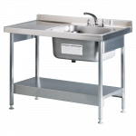 Single Bowl Single Drainer Sink c/w stand