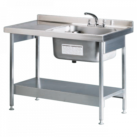 Single Bowl Single Drainer Sink c/w stand