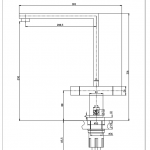 Square Dual Lever Tap
