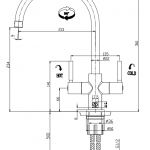 Twin Lever Monoblock Tap