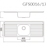 Single bowl double drainer Inset Sink