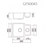 Luna 150 Undermount Reversible