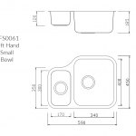 1.5 Undermount Handed