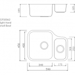 1.5 Undermount Handed