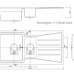 Kensington Inset 150 Handed sink