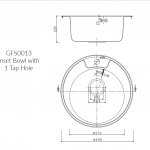 Round Inset Bowl 1TH