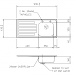 Single Bowl Single Drainer Inset