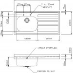 Single Bowl Single Drainer Sink c/w stand