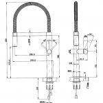 Celia Pull Down Tap with Coloured Hose