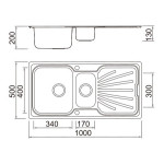 Scott & James Inset 150 Sink Reversible