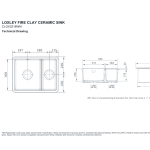 Leisure Loxley 1.5 RHSB only Ceramic inset/ undermount sink