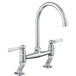 Aquaclassic Bridge Tap Chrome W/ White Handles