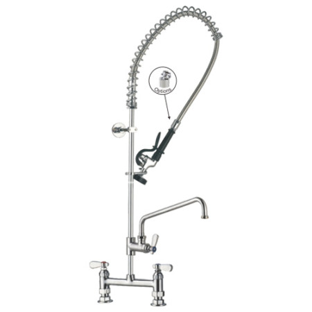 Spray Tap Bridge Mixer Complete With 12" Bowl Filler